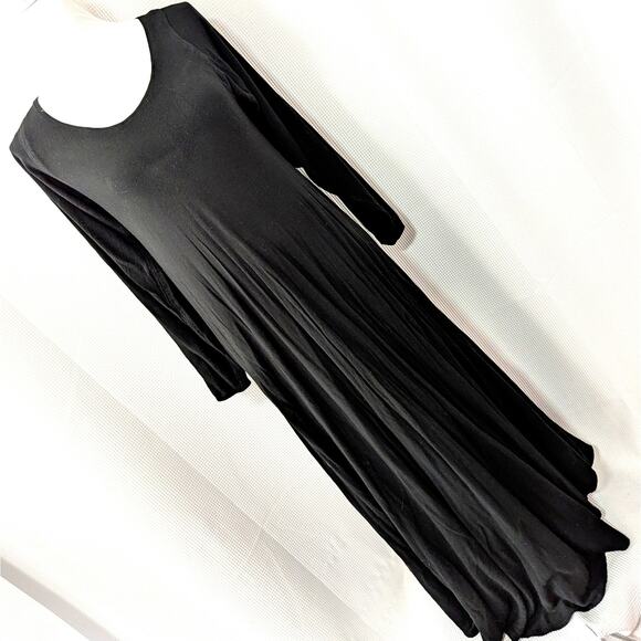 STUNNING HEAVY COTTON GOTH STYLE FULL 360° SKIRT FULL, MAXI LENGTH DRESS! SZ S/M - Picture 1 of 8